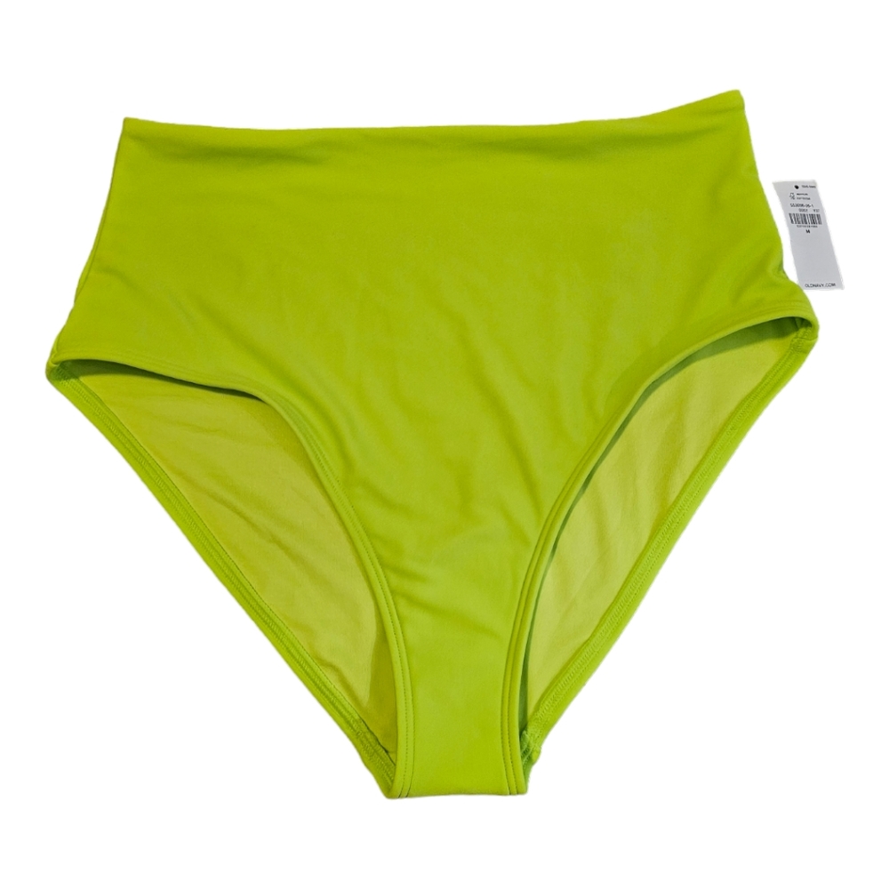 High-waisted classic bikini swim bottoms size M